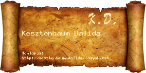 Kesztenbaum Dalida névjegykártya